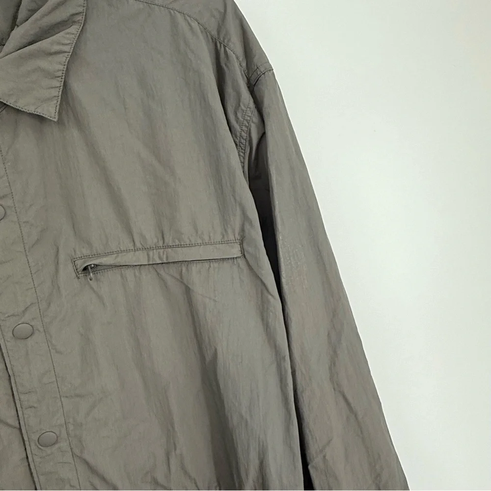Destination J.Crew Packable Travel Jacket Green Size XXL Snap Front Lightweight